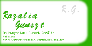 rozalia gunszt business card